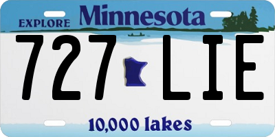 MN license plate 727LIE