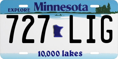 MN license plate 727LIG