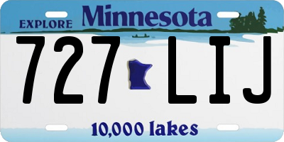 MN license plate 727LIJ