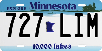 MN license plate 727LIM