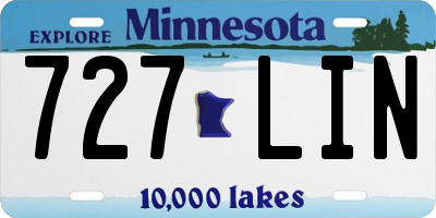 MN license plate 727LIN