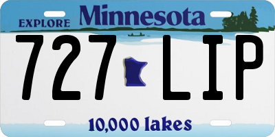 MN license plate 727LIP