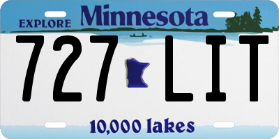 MN license plate 727LIT