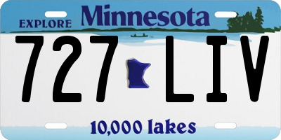 MN license plate 727LIV