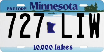 MN license plate 727LIW