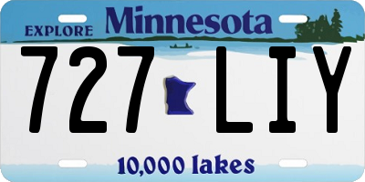 MN license plate 727LIY