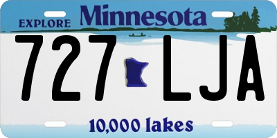 MN license plate 727LJA