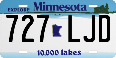 MN license plate 727LJD