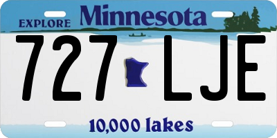MN license plate 727LJE