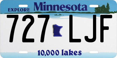 MN license plate 727LJF