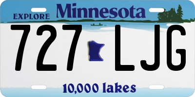 MN license plate 727LJG