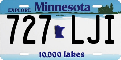 MN license plate 727LJI