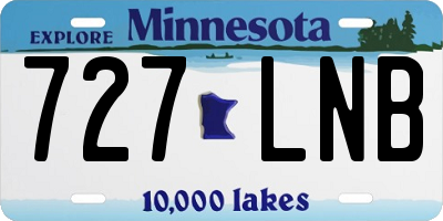 MN license plate 727LNB