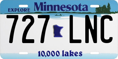 MN license plate 727LNC
