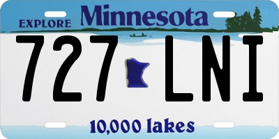 MN license plate 727LNI