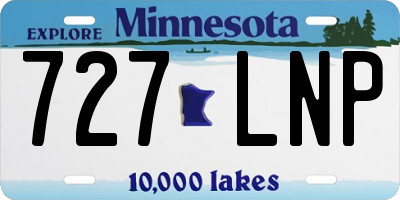 MN license plate 727LNP