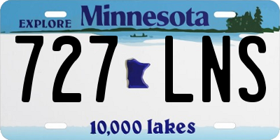MN license plate 727LNS
