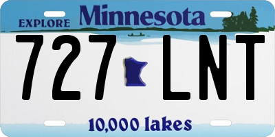MN license plate 727LNT