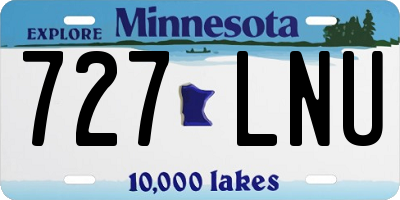 MN license plate 727LNU