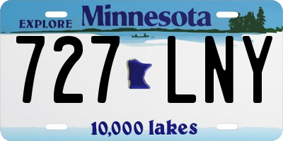MN license plate 727LNY