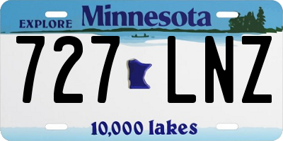 MN license plate 727LNZ