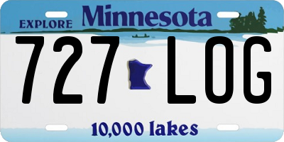 MN license plate 727LOG