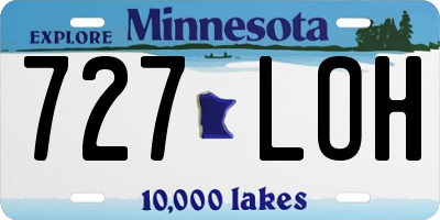 MN license plate 727LOH