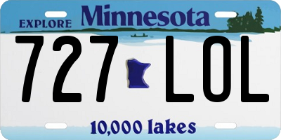 MN license plate 727LOL