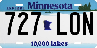 MN license plate 727LON