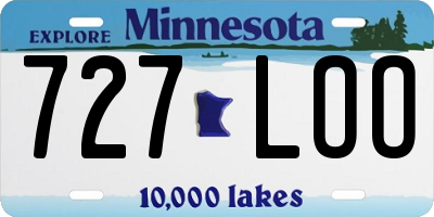 MN license plate 727LOO