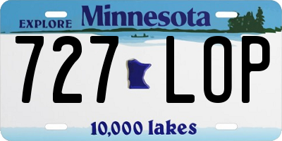MN license plate 727LOP