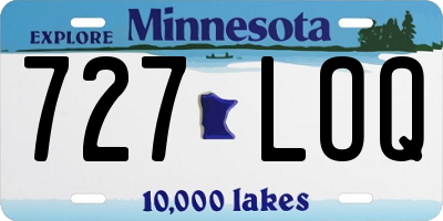 MN license plate 727LOQ