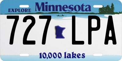 MN license plate 727LPA