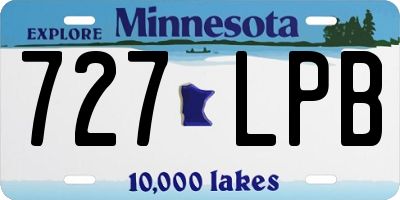 MN license plate 727LPB