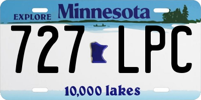 MN license plate 727LPC