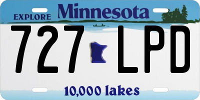 MN license plate 727LPD