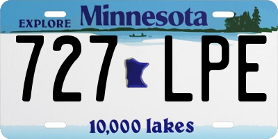 MN license plate 727LPE