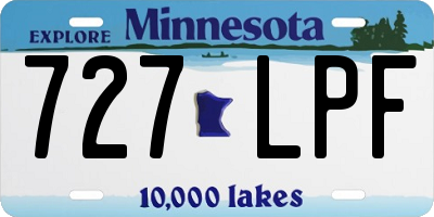 MN license plate 727LPF