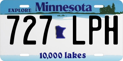 MN license plate 727LPH