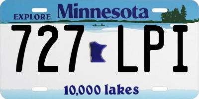 MN license plate 727LPI