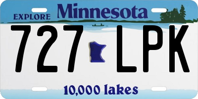 MN license plate 727LPK
