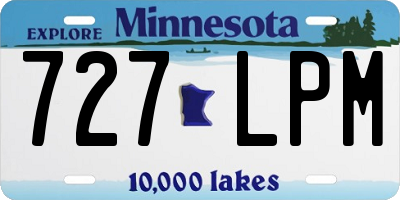 MN license plate 727LPM