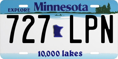 MN license plate 727LPN