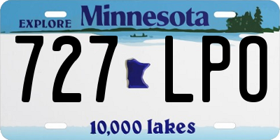 MN license plate 727LPO