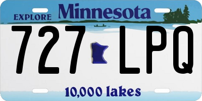 MN license plate 727LPQ