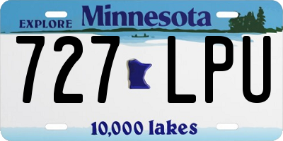 MN license plate 727LPU