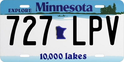 MN license plate 727LPV