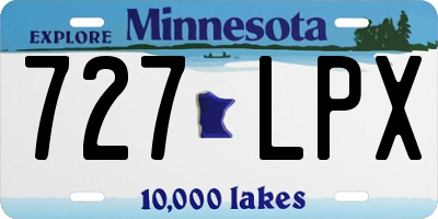 MN license plate 727LPX