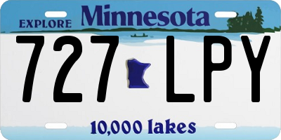 MN license plate 727LPY
