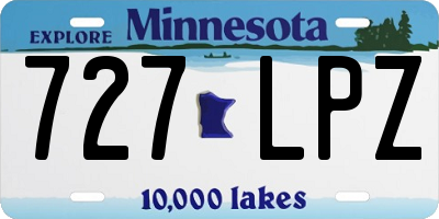 MN license plate 727LPZ